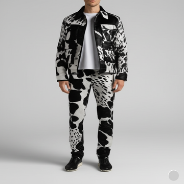 Cowhide Jacket And Pant Set Pony Skin Jacket