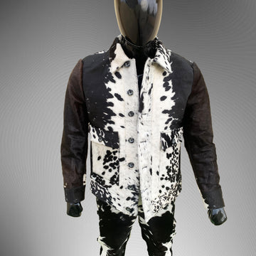 Men's Hair-On Cow Print Jacket
