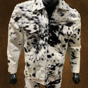 Men's Hair-On Cowhide Jacket – Genuine Pony Hair Cow Print