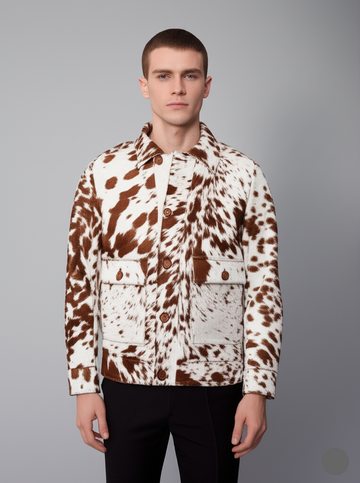 Men's Cowhide Fur Jacket – Real Hair-On Pony Skin Leather Coat