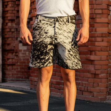 Men's Cowhide & Cow Print Shorts 