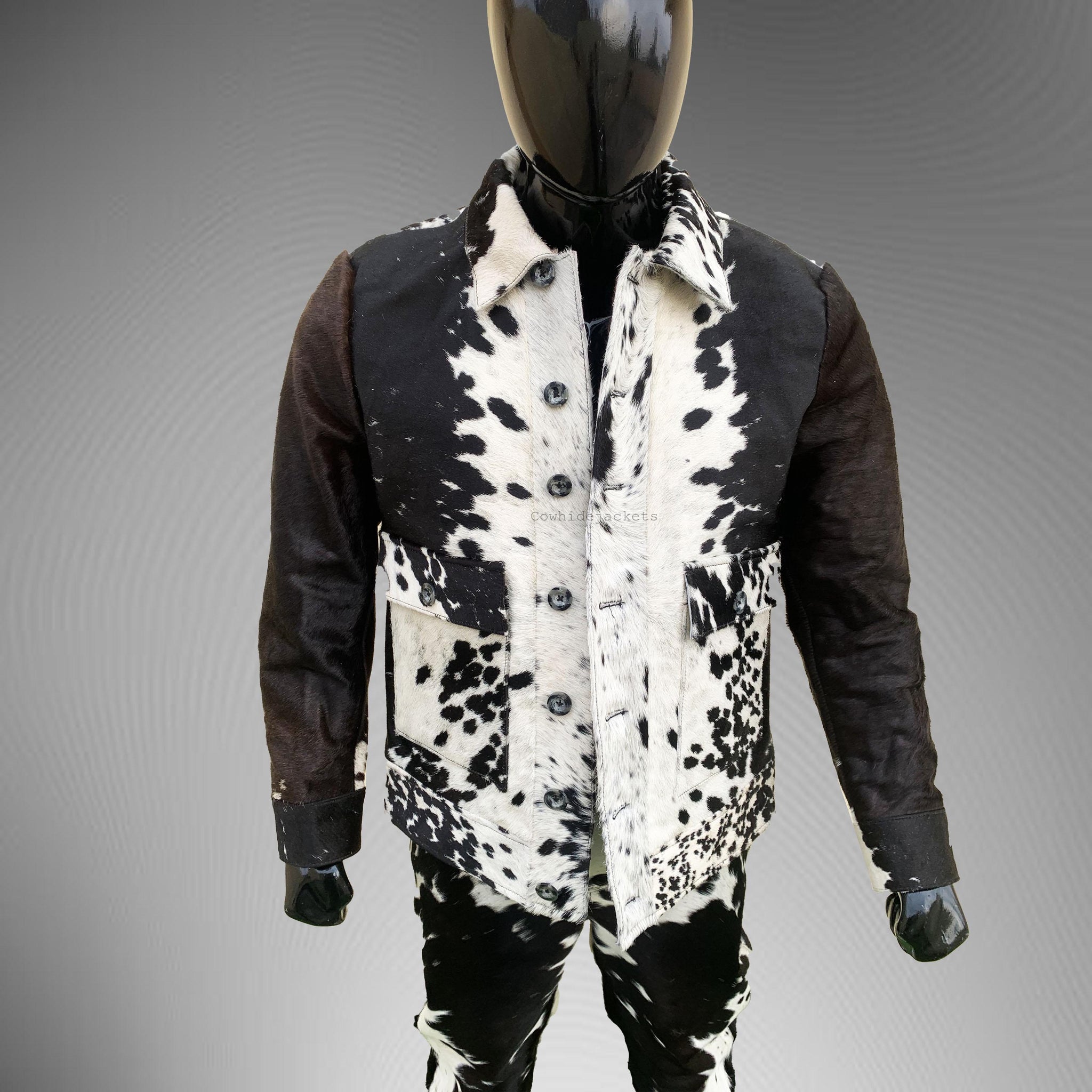 Men's Hair-On Cow Print Jacket