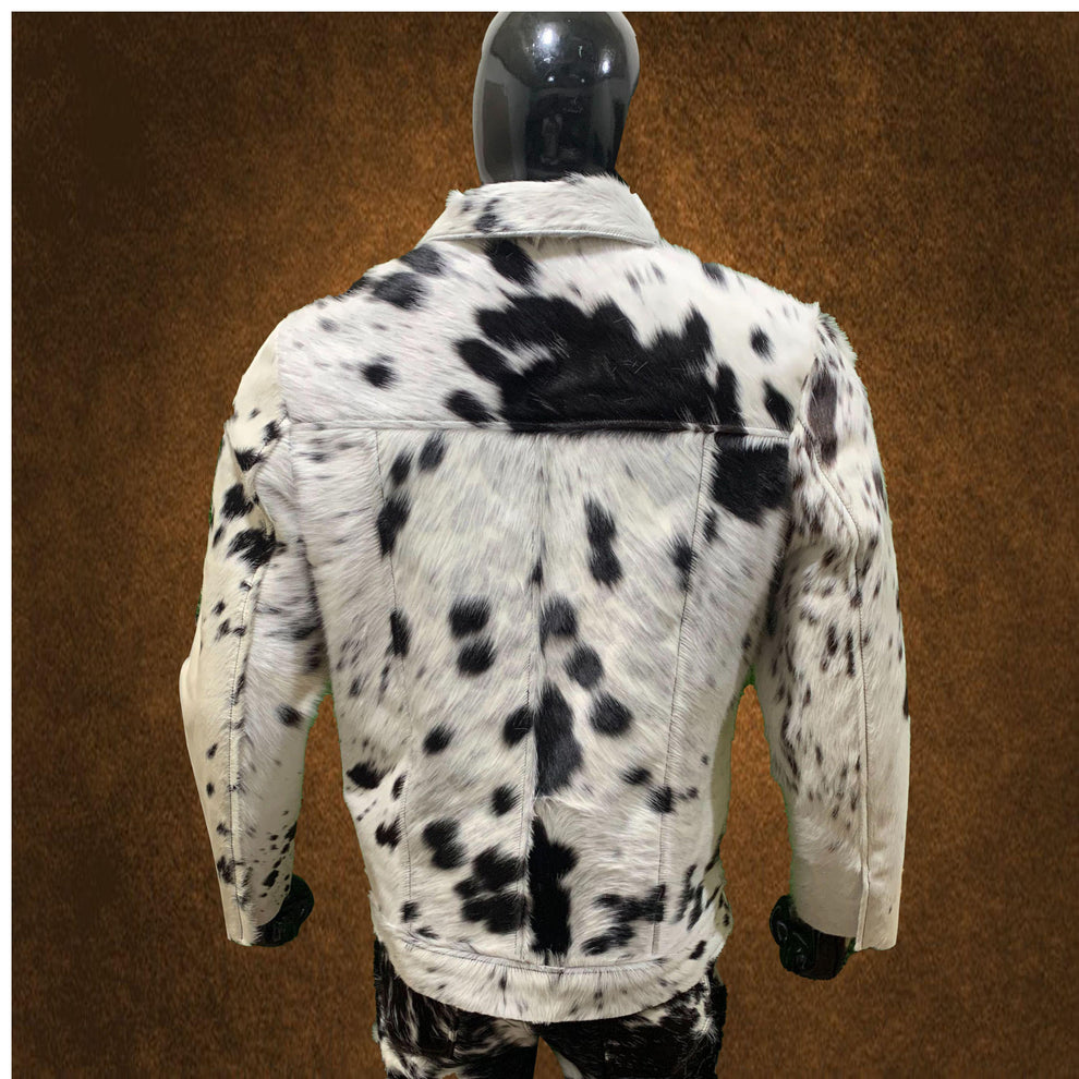 Men's Hair-On Cowhide Jacket – Genuine Pony Hair Cow Print