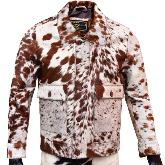 Men's Cowhide Fur Jacket – Real Hair-On Pony Skin Leather Coat