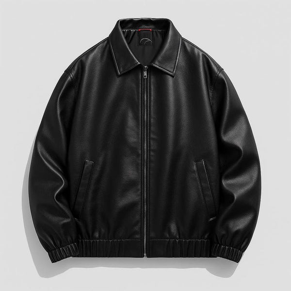 ジャケット・アウター 90s real leather bomber jacket Women's Fashion 90s Leather Jacket Oversized Leather Bomber