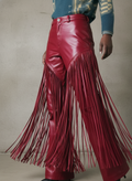 Woman Fring Flare Leather Pant