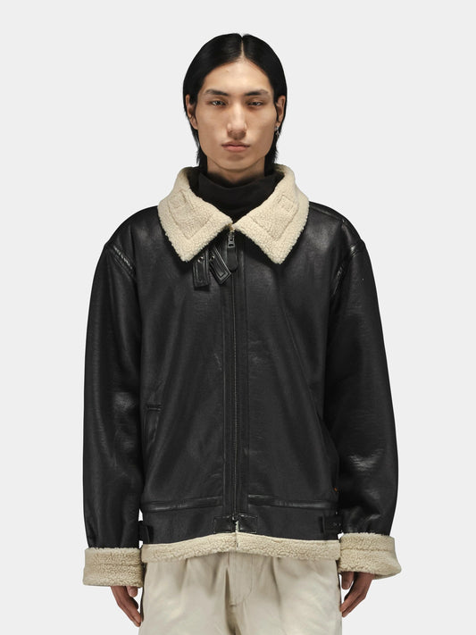 Original B-3 Shearling Aviator Jacket – Genuine Cowhide Leather with Mouton Wool Lining | Cowskin Jackets